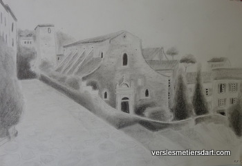 Chapelle du village en perspective